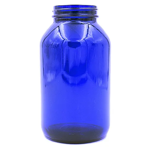 500 cc Cobalt Blue Wide Mouth Glass Packer