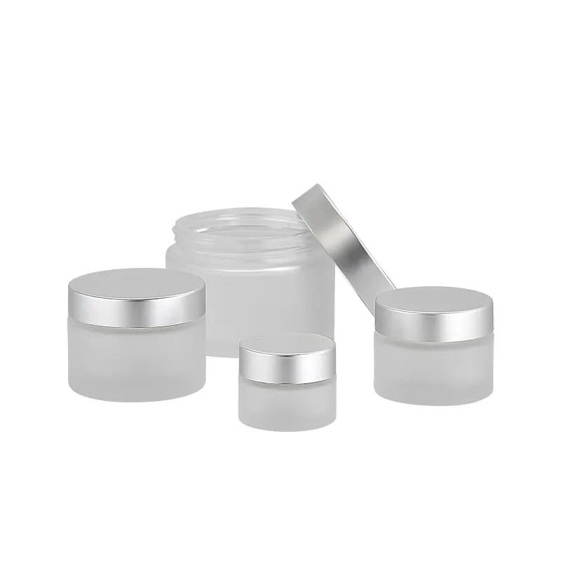 120 mL SXJ Frosted Glass Skincare Jar
