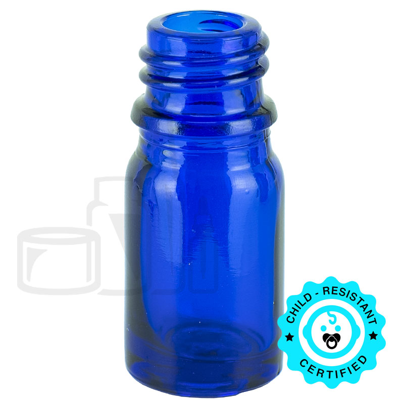 5 mL Cobalt Blue Euro Round Glass Bottle — E503-S