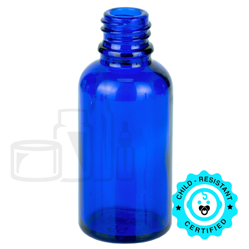 30 mL Cobalt Blue Euro Round Glass Bottle — Z803-S