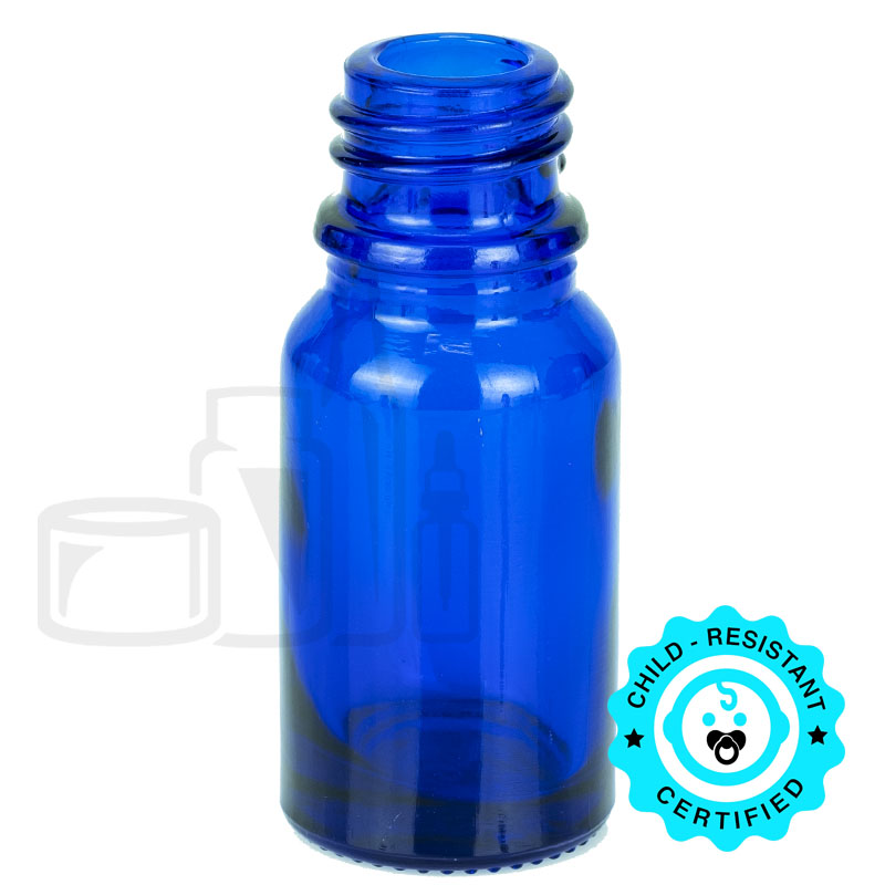 10 mL Cobalt Blue Euro Round Glass Bottle — E103-S