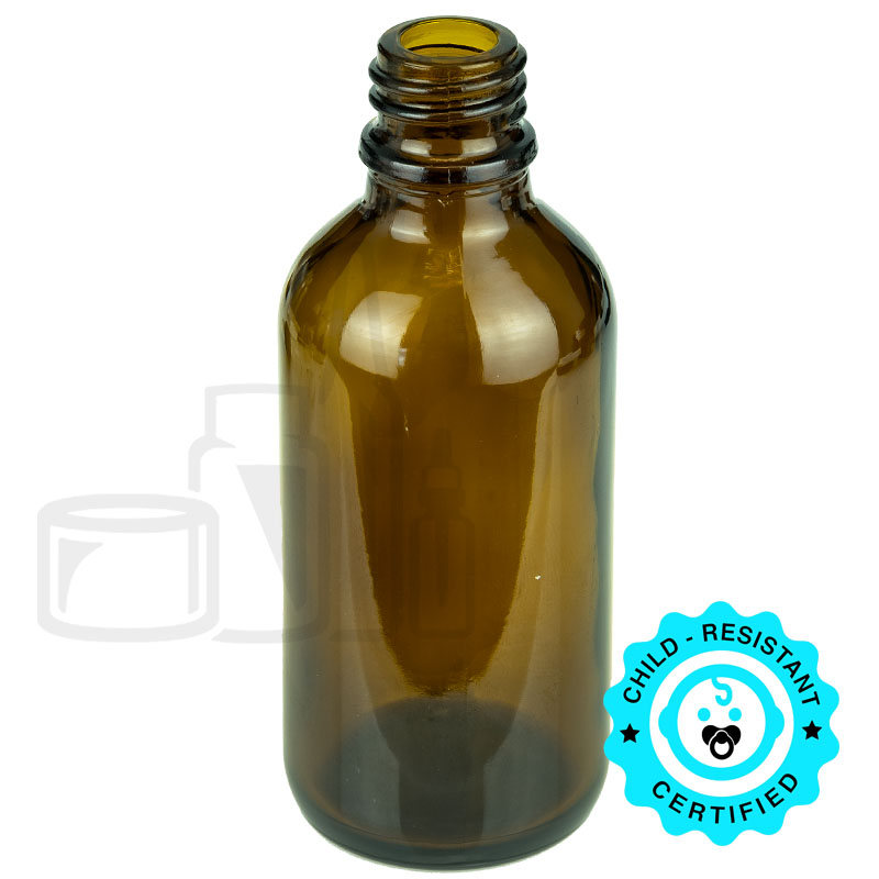 60 mL Amber Euro Round Glass Bottle — Z602