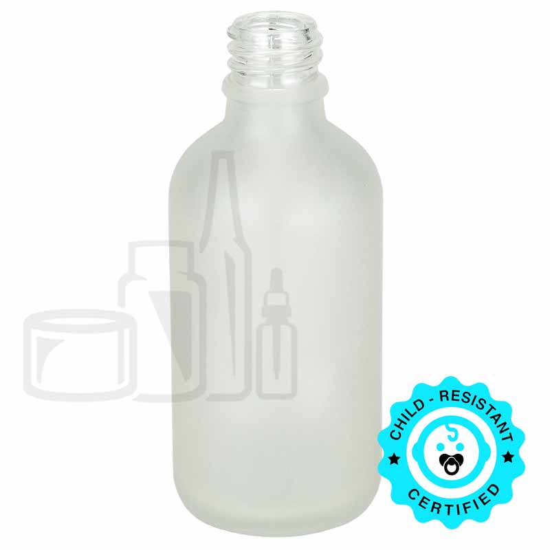 60 mL Frosted Clear Euro Round Glass Bottle — Z611-S