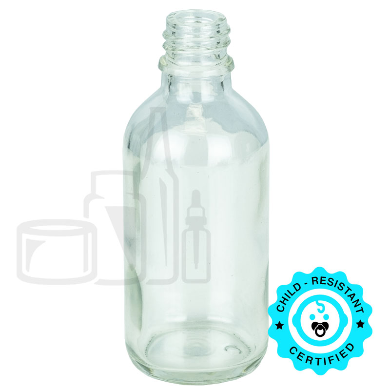 60 mL Clear Euro Round Glass Bottle — Z601-M