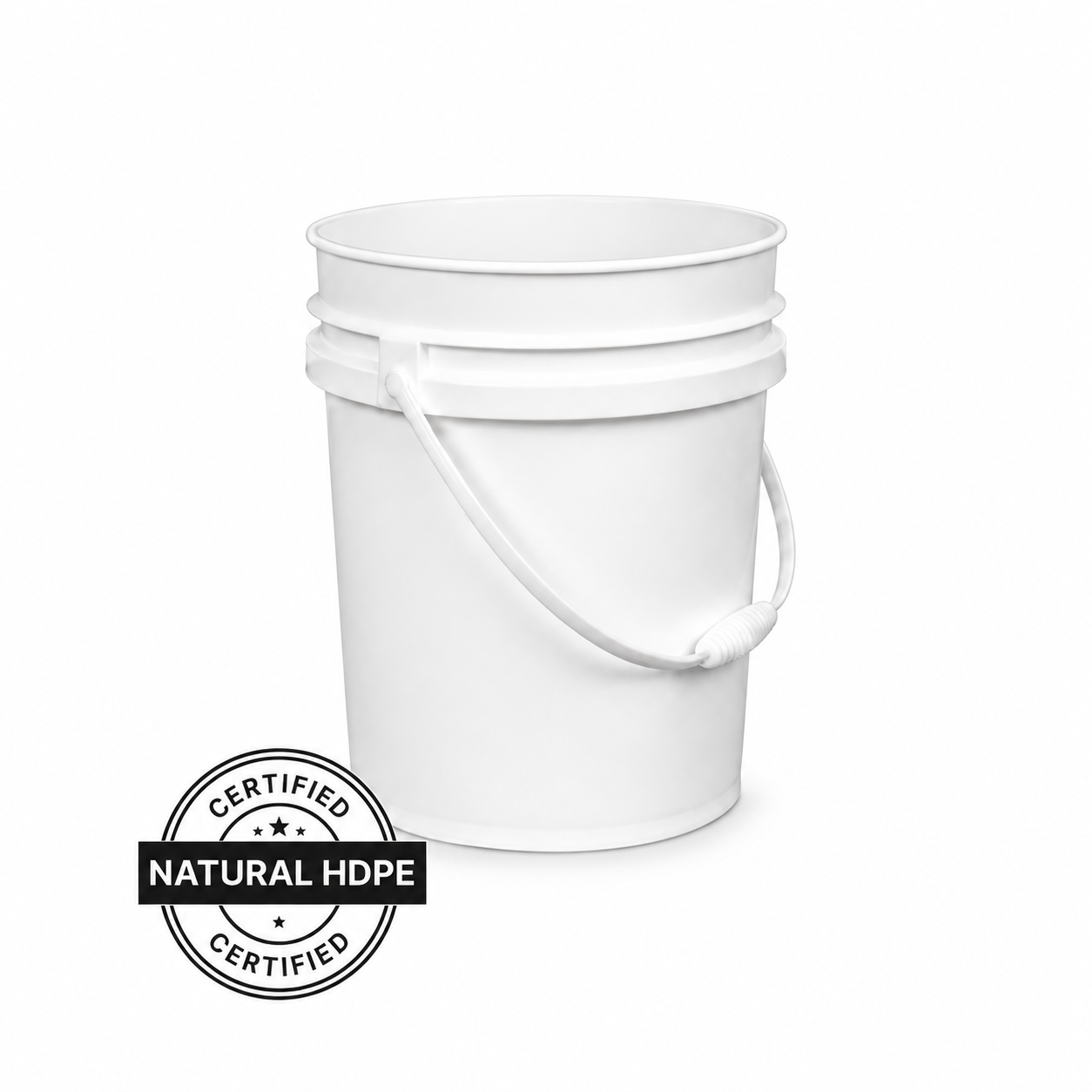 5 Gallon Natural HDPE Pails