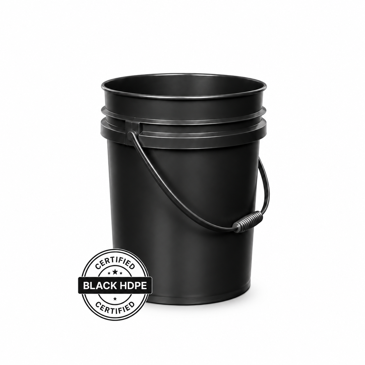 5 Gallon Black HDPE Pails