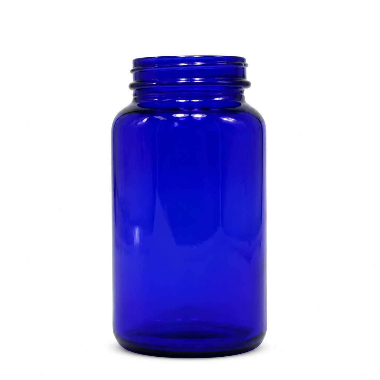 400 cc Cobalt Blue Wide Mouth Glass Packer