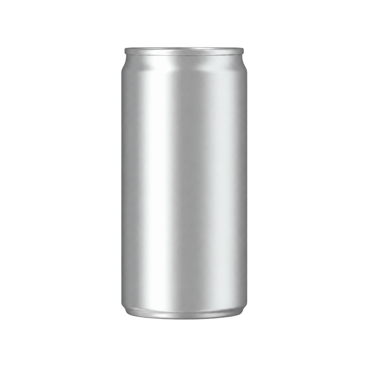 200 mL Slim BPANI Gen 2 Brite Aluminum Can — Silver
