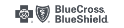 BlueCross BlueShield logo with a cross and shield symbol.