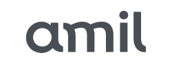 Amil company wordmark logo in lowercase letters.