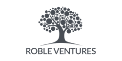 Roble Ventures logo featuring a stylized tree with broad branches and roots.