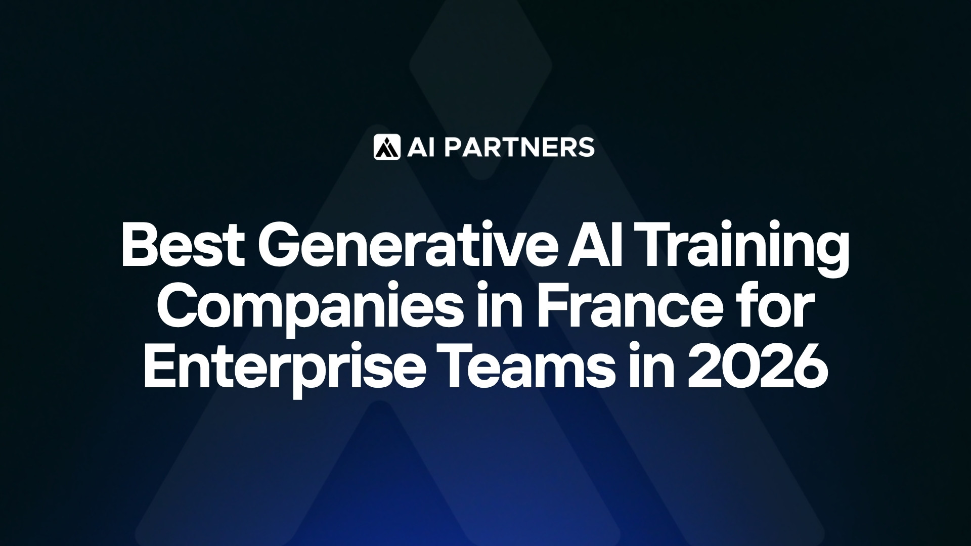 Best Generative AI Training Companies in France 2026