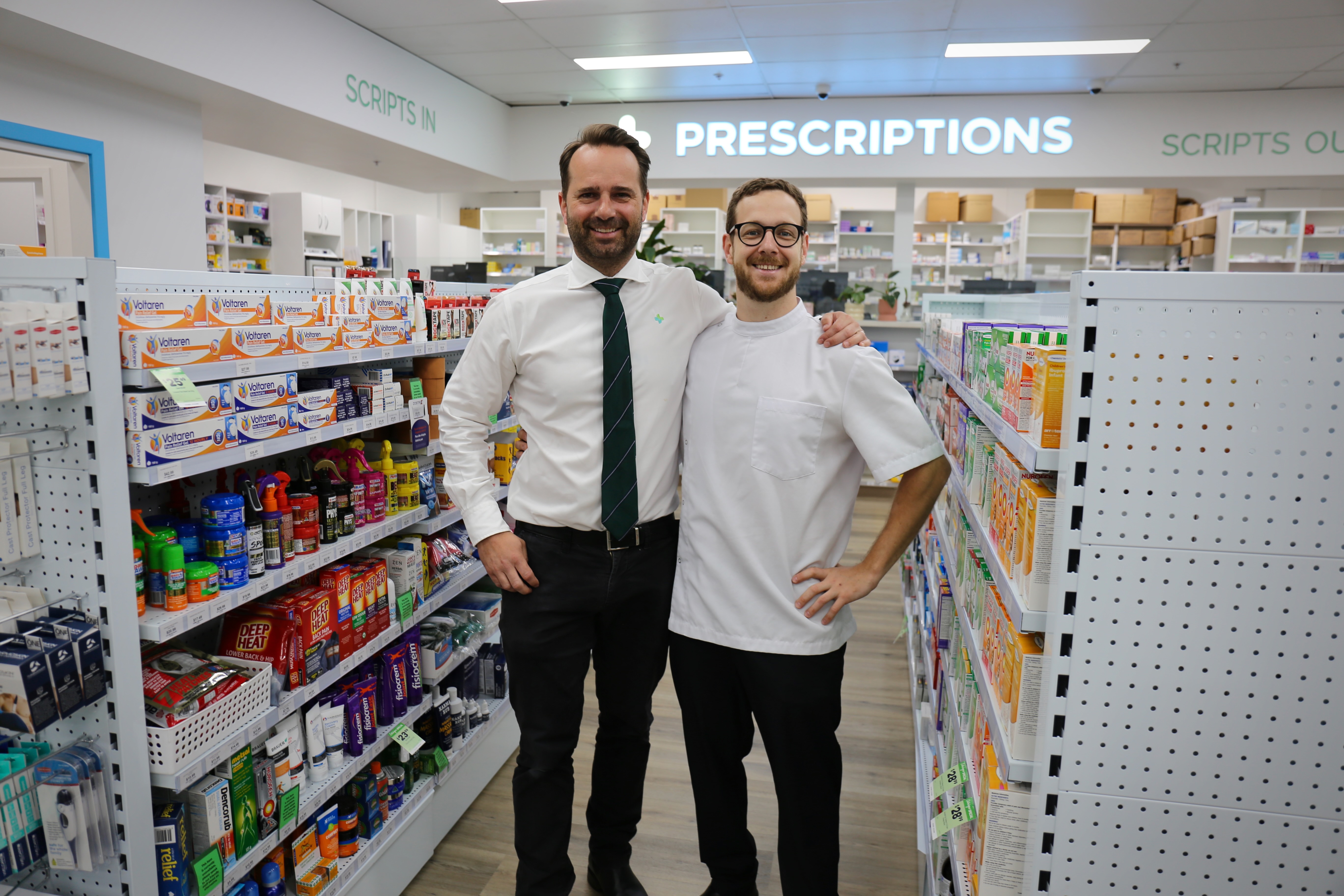 Luke and Darko, pharmacists and co-owners of Southcity Community Pharmacy