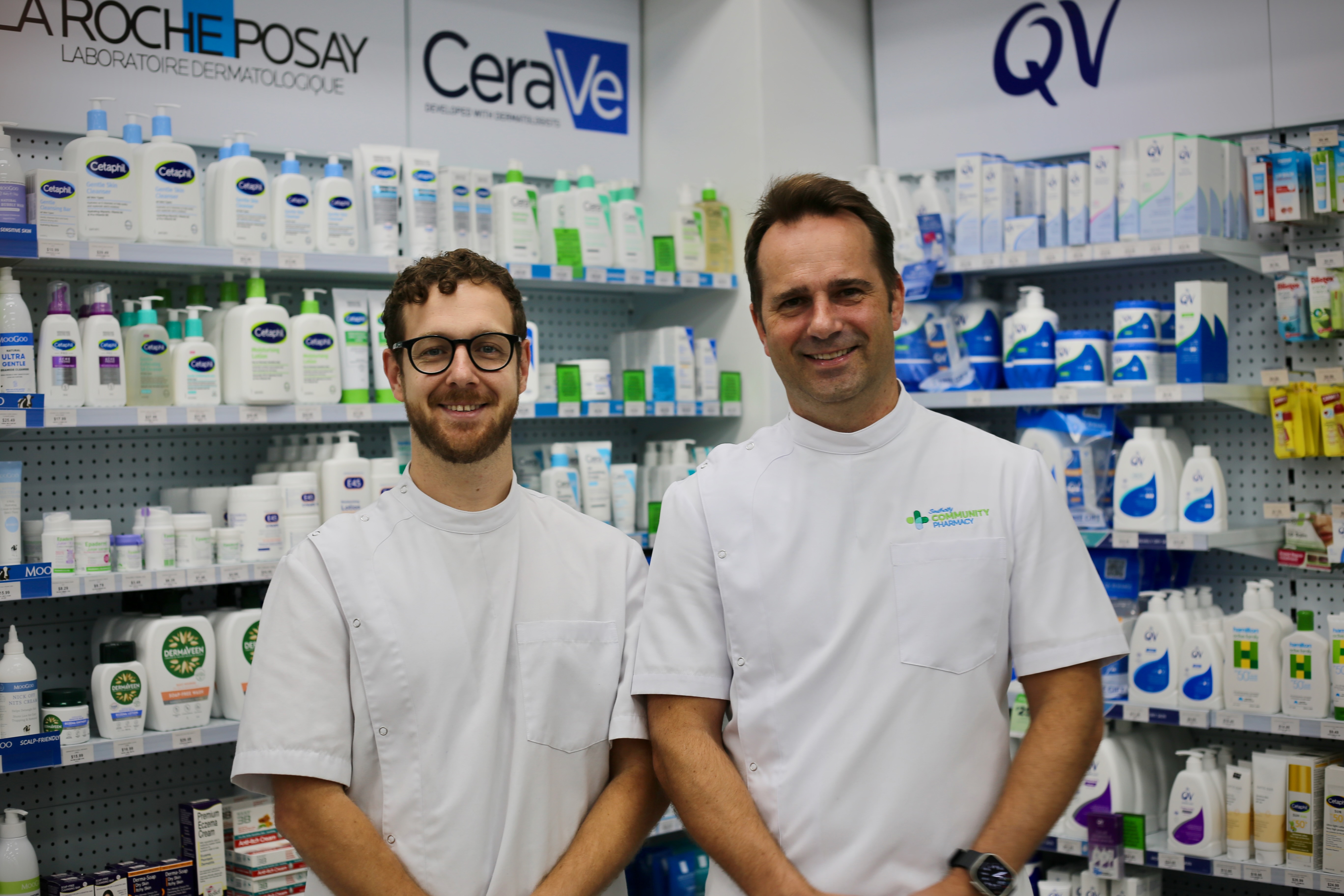 Luke and Darko, pharmacists and co-owners of Southcity Community Pharmacy