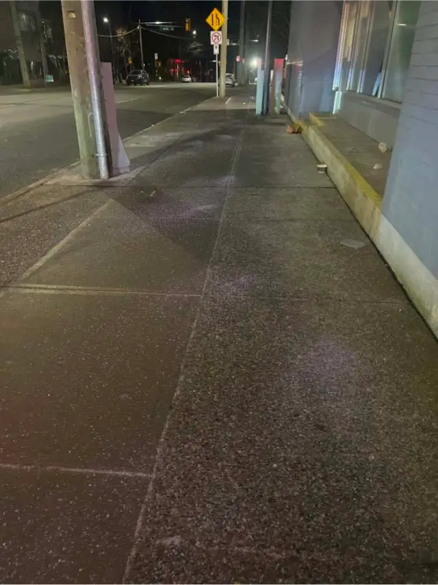 snow removal and ice melt application to Burnaby sidewalk 