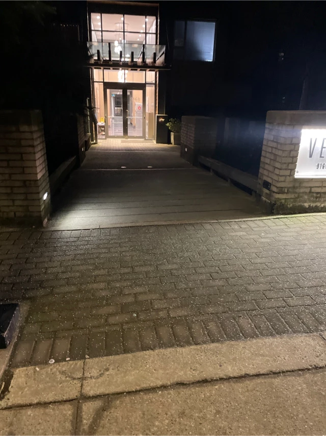 Snow clearing and ice control around a Chilliwack building entrance