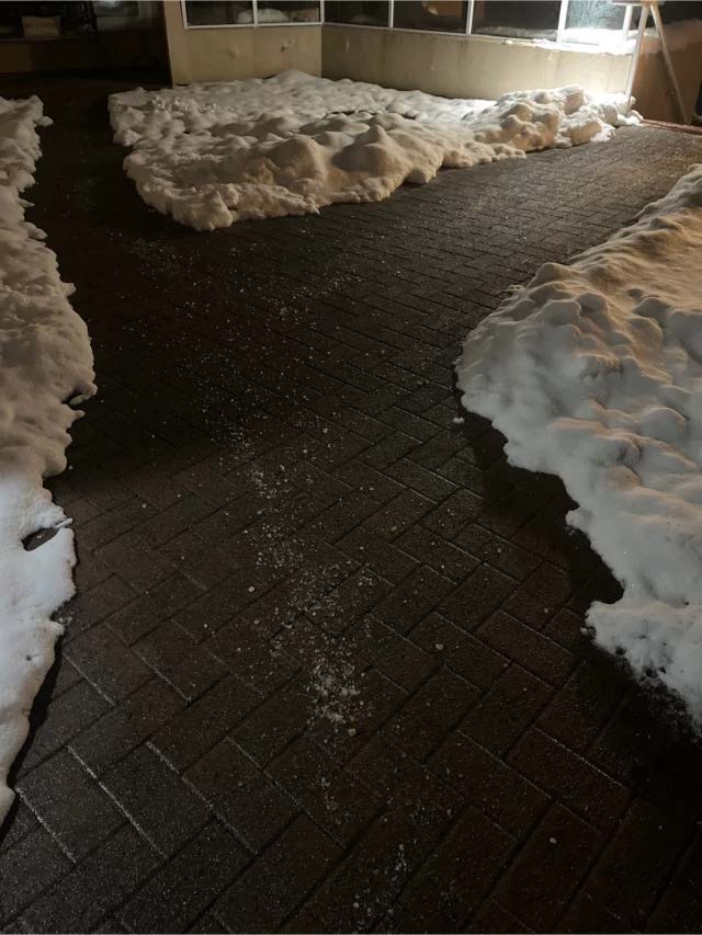 Sidewalk snow clearing and de-icing for a pedestrian walkway in Chilliwack