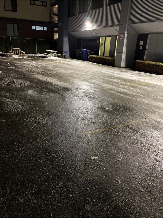 Commercial parking lot snow removal service in Chilliwack