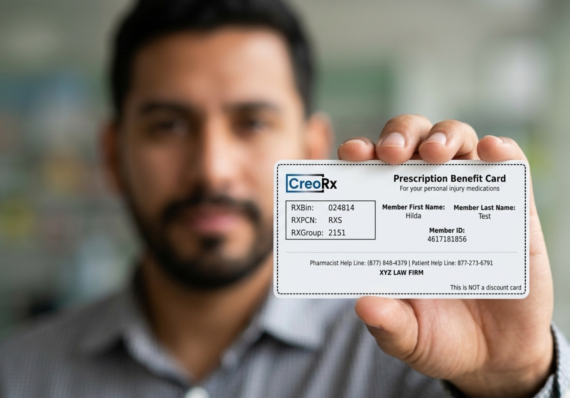 Patient with CreoRx card