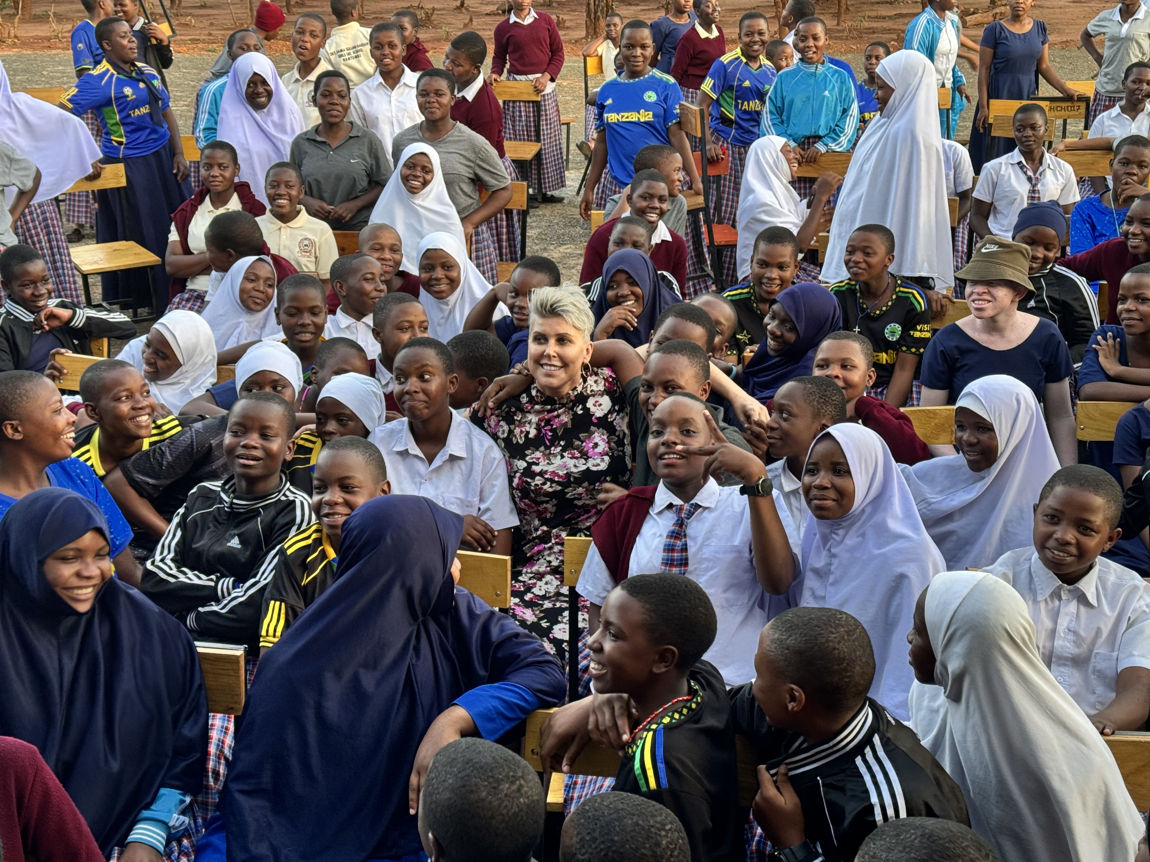 Brandy with the community in Tanzania