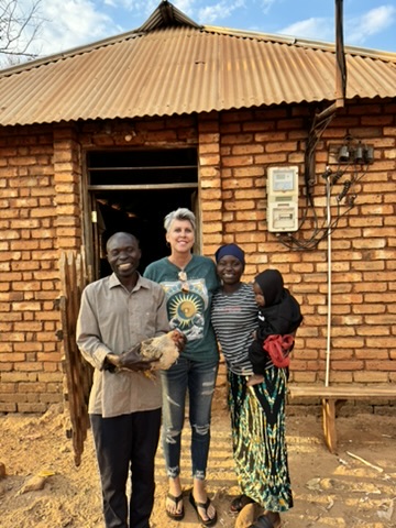 Brandy with women and girls in Tanzania