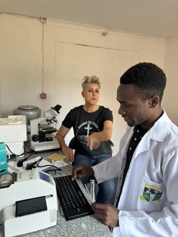 Medical staff at work in the lab