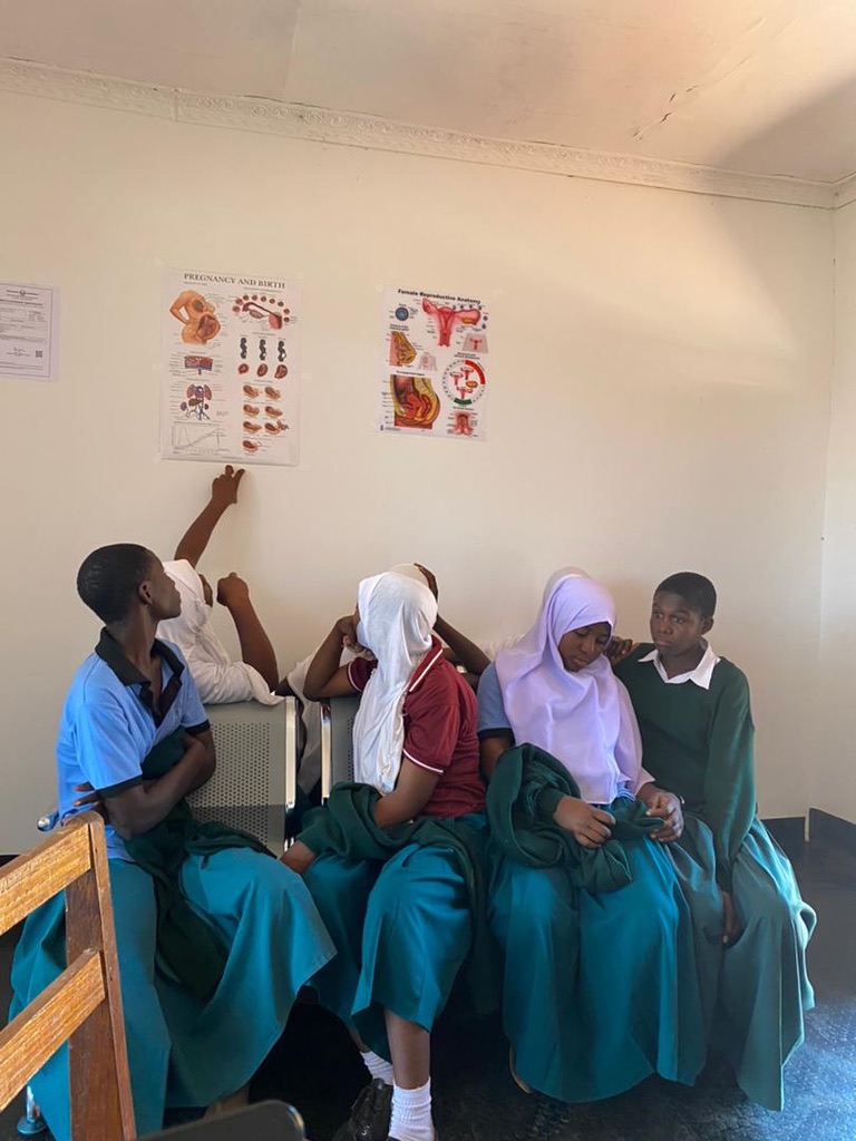 Patients in the waiting room of the lab