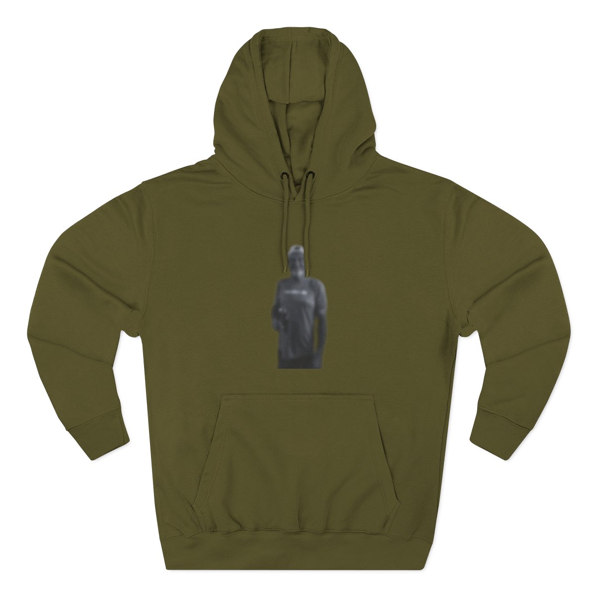 Make Dad Famous Hoodie — army green with blurred Dad silhouette