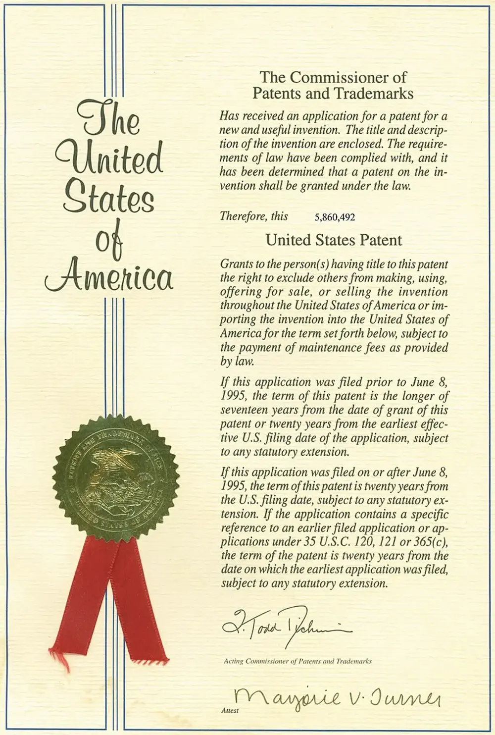 How a patent looks in the USA