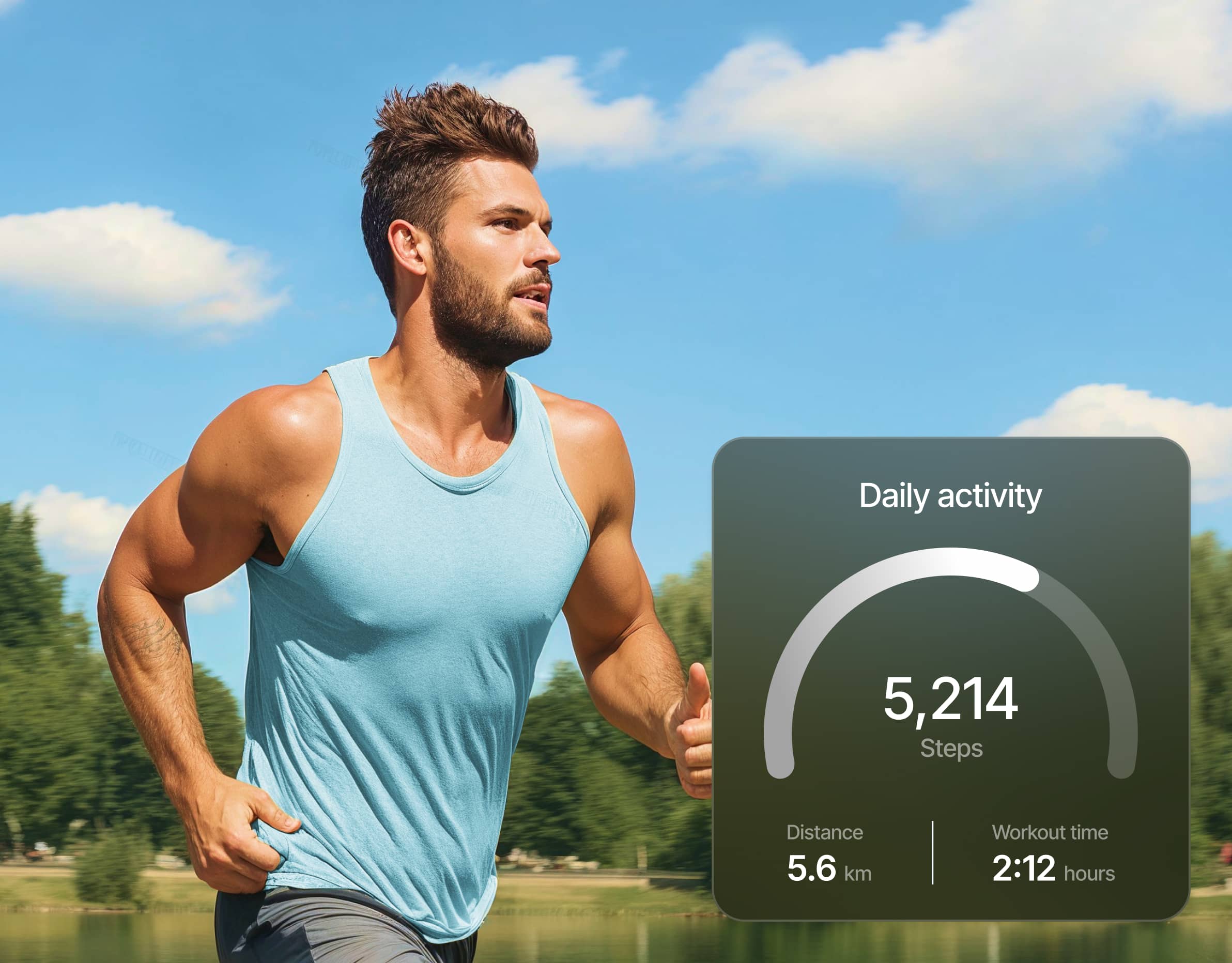Man Daily Activity Graph - Biotech X Webflow Template
