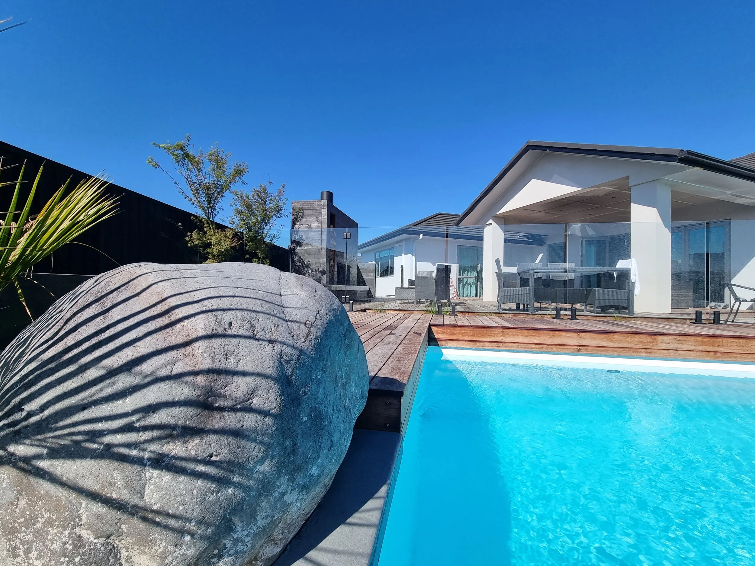 Custom pool landscaping and concrete design Hamilton