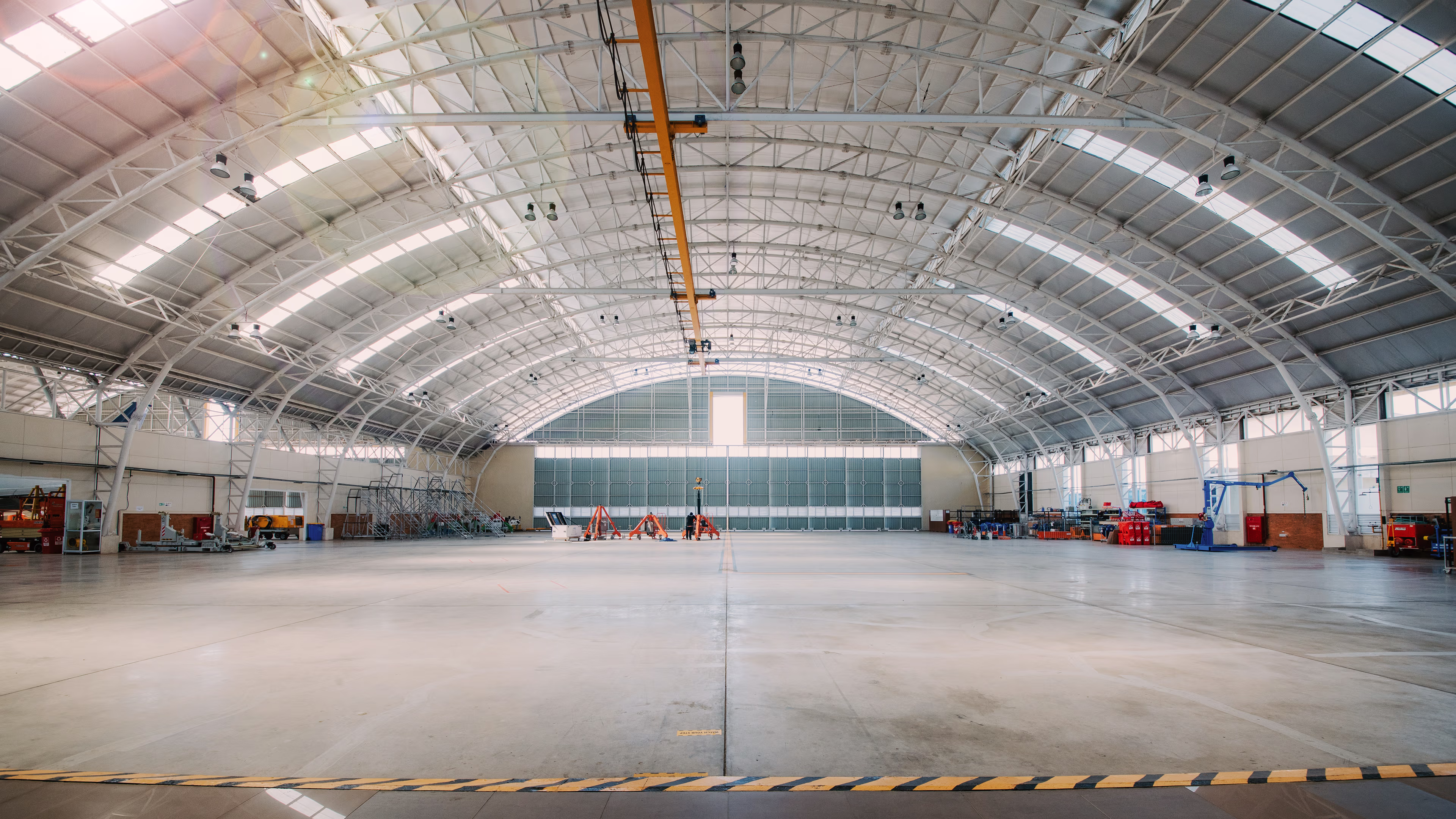 Inside the FL Technics hangar in Kaunas (KUN)