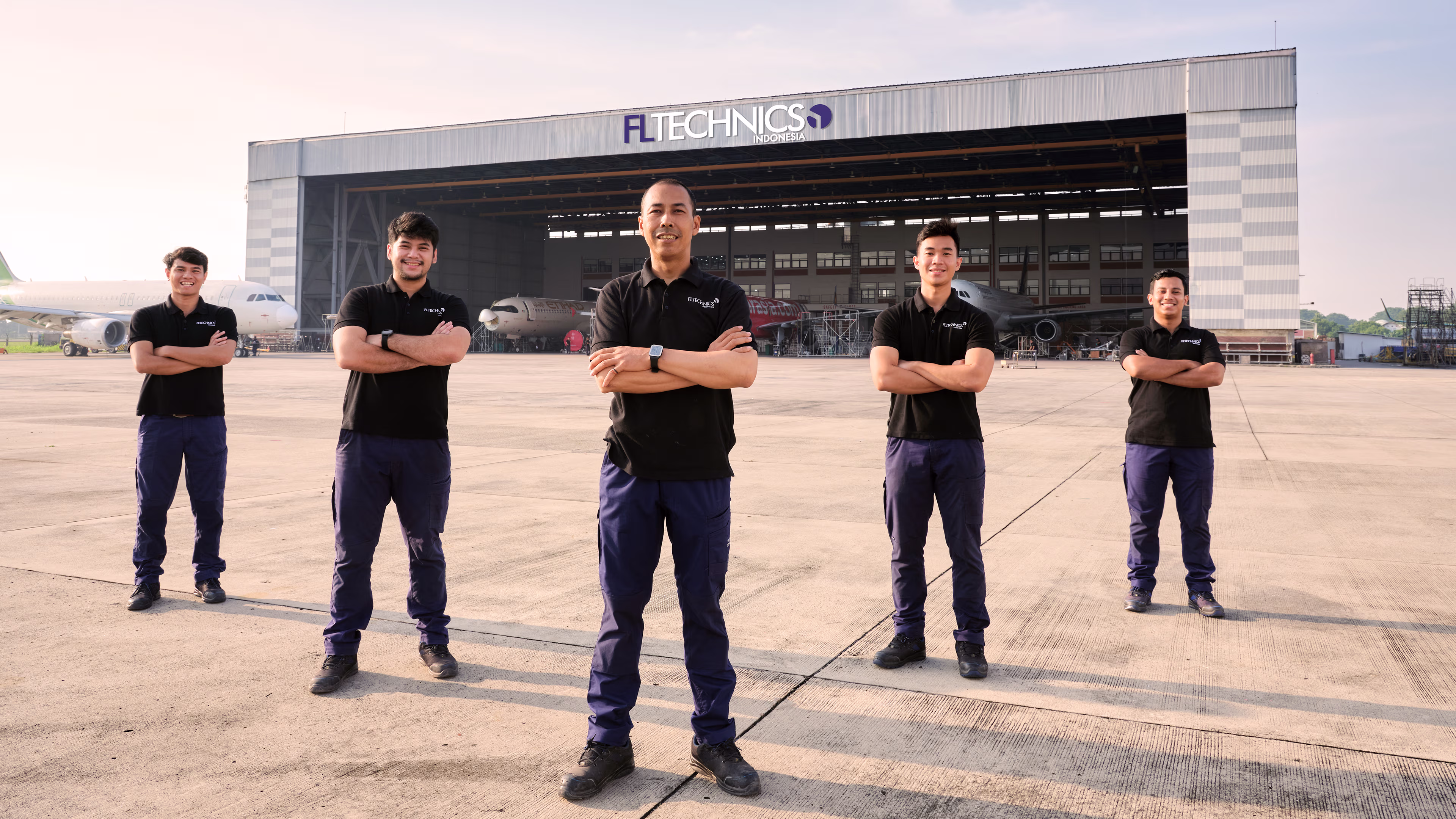 Inside the FL Technics hangar in Kaunas (KUN)