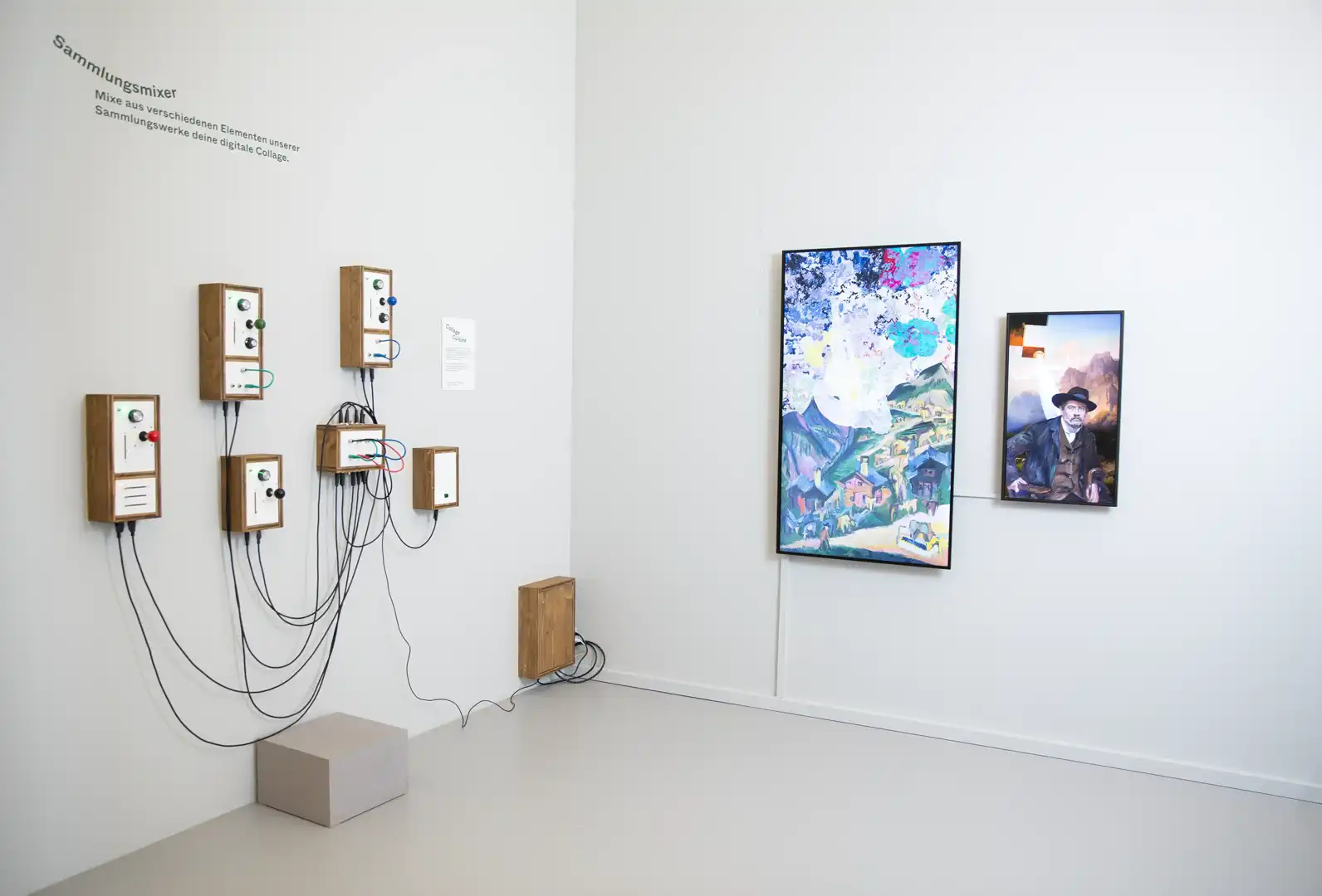 Interactive collage installation Kunstmuseum St. Gallen