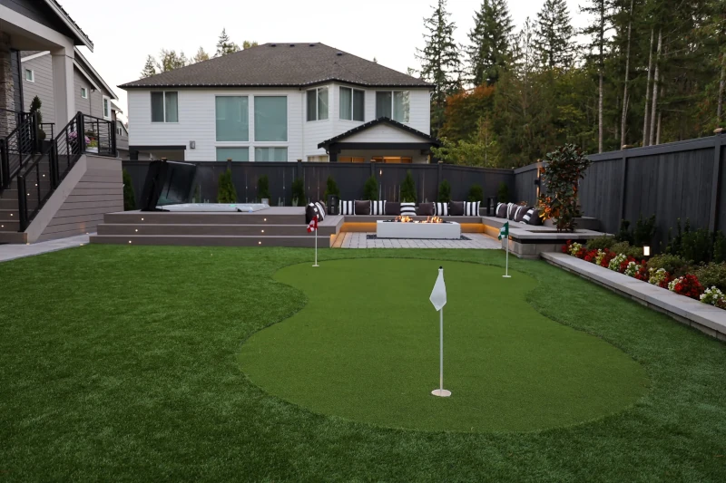 A Seattle property that underwent backyard remodel with a mini golf course