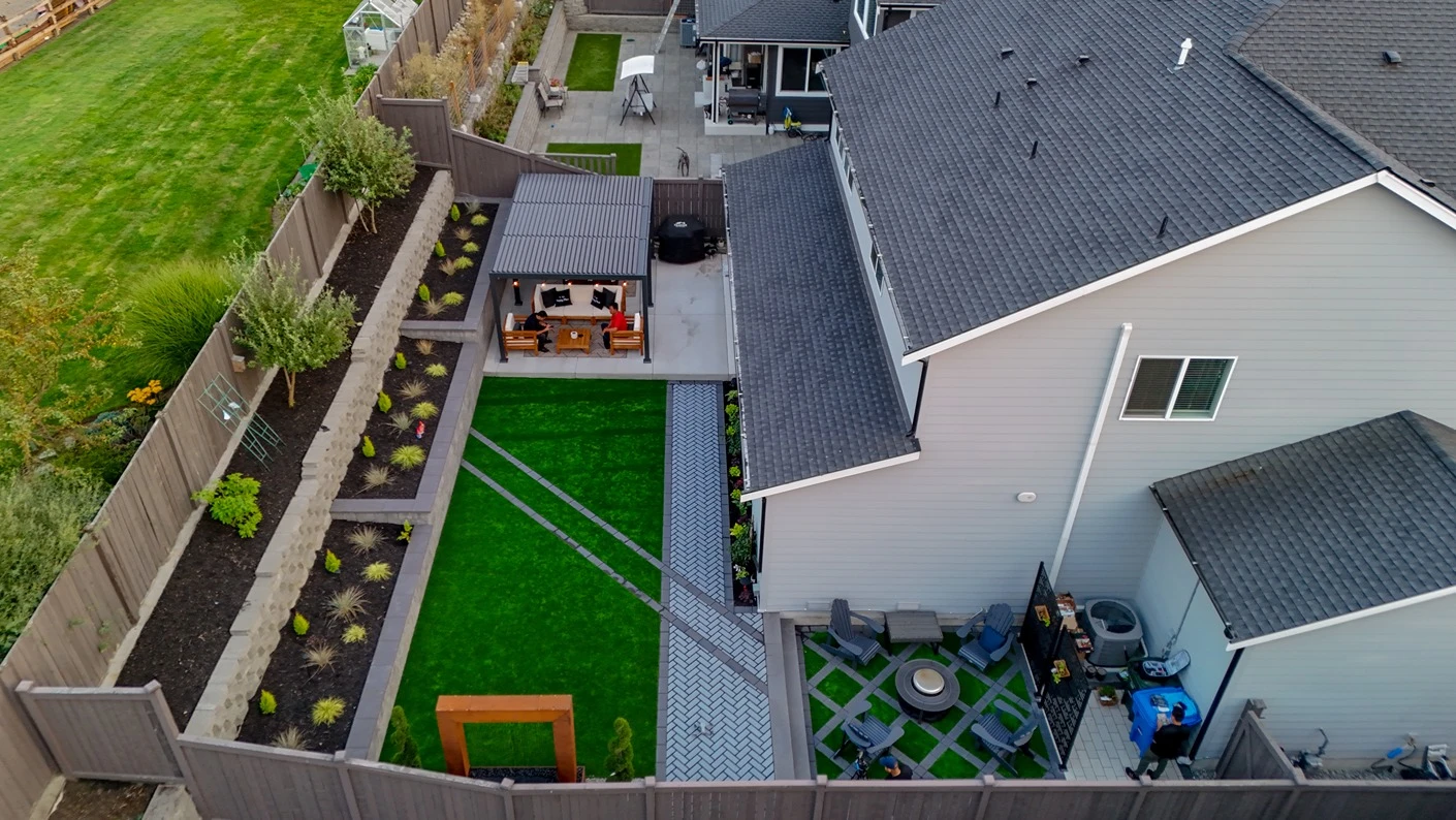 Sloped & Soggy Backyard Transformation After