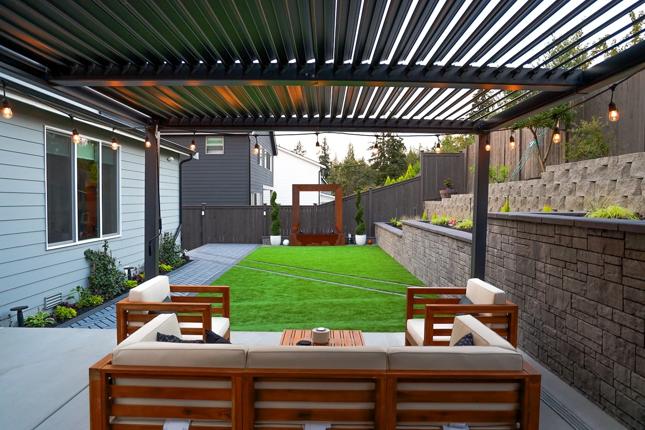 Sloped & Soggy Backyard Transformation After