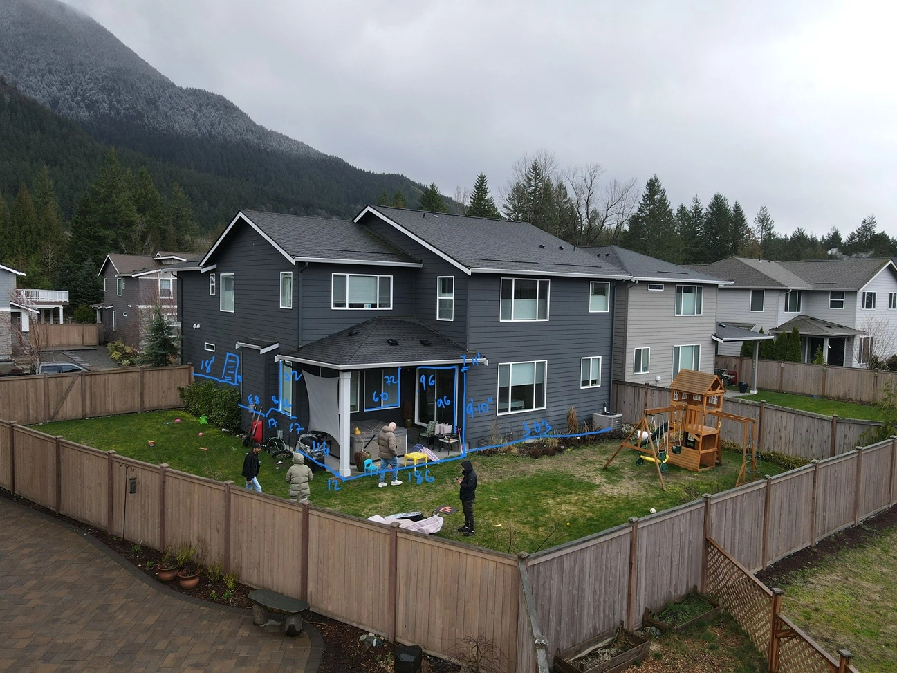 Patio Cover and Porcelain Patio Before