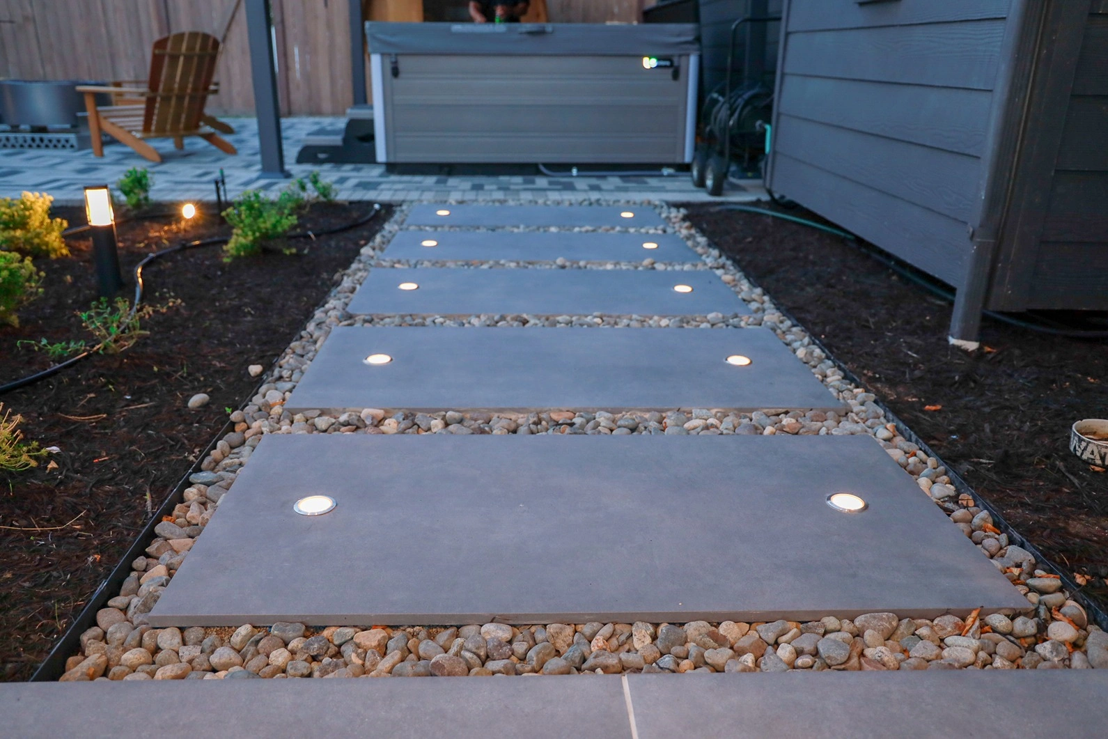 Patio Cover and Porcelain Patio After