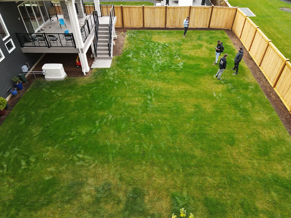 Before outdoor space on Mercer Island before landscape company renovation project