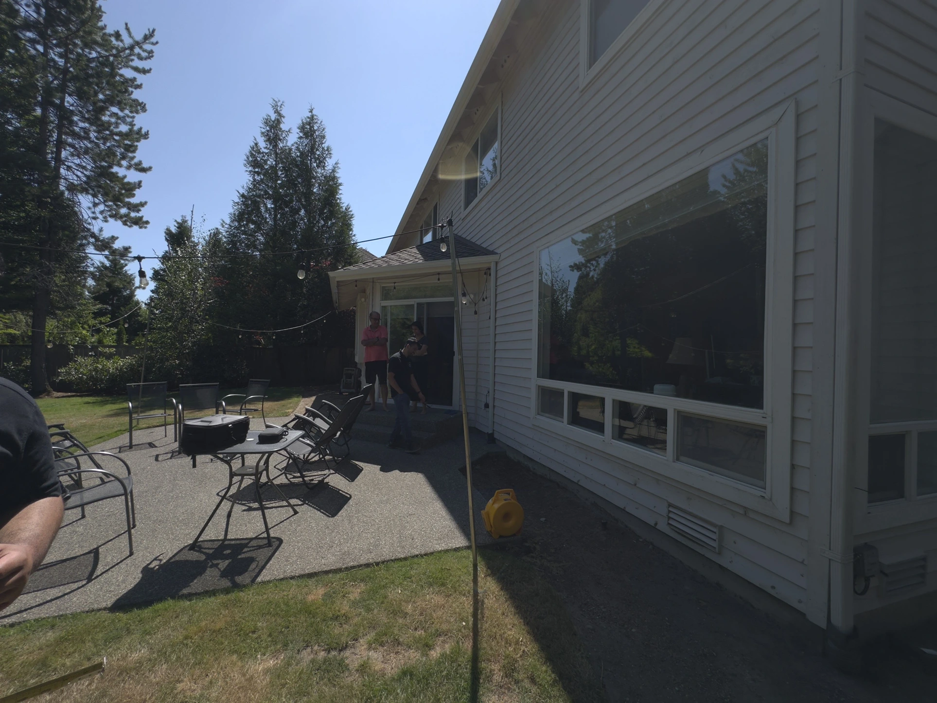 Before Mercer Island yard prior to hardscaping and landscaping redesign project
