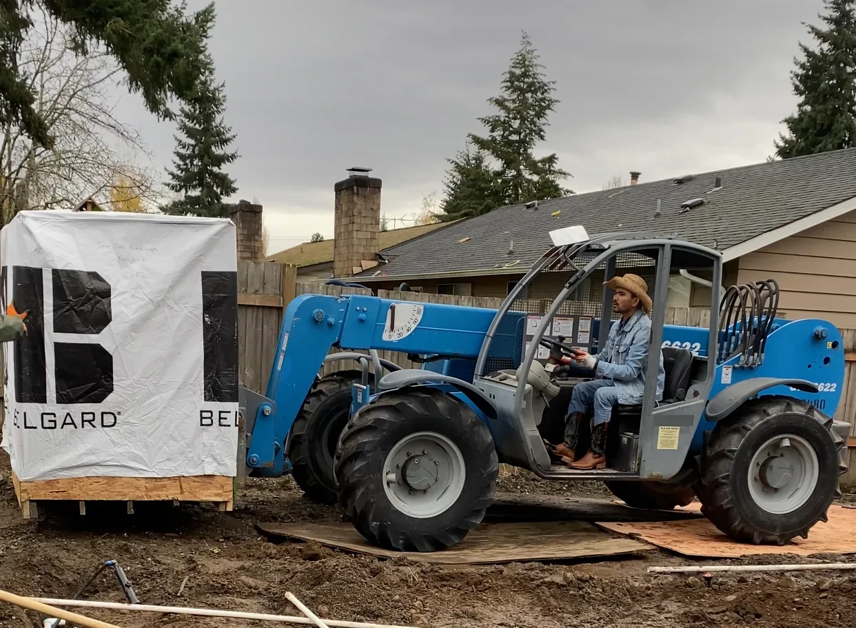 Angkorscape construction crew building custom landscape design on Mercer Island