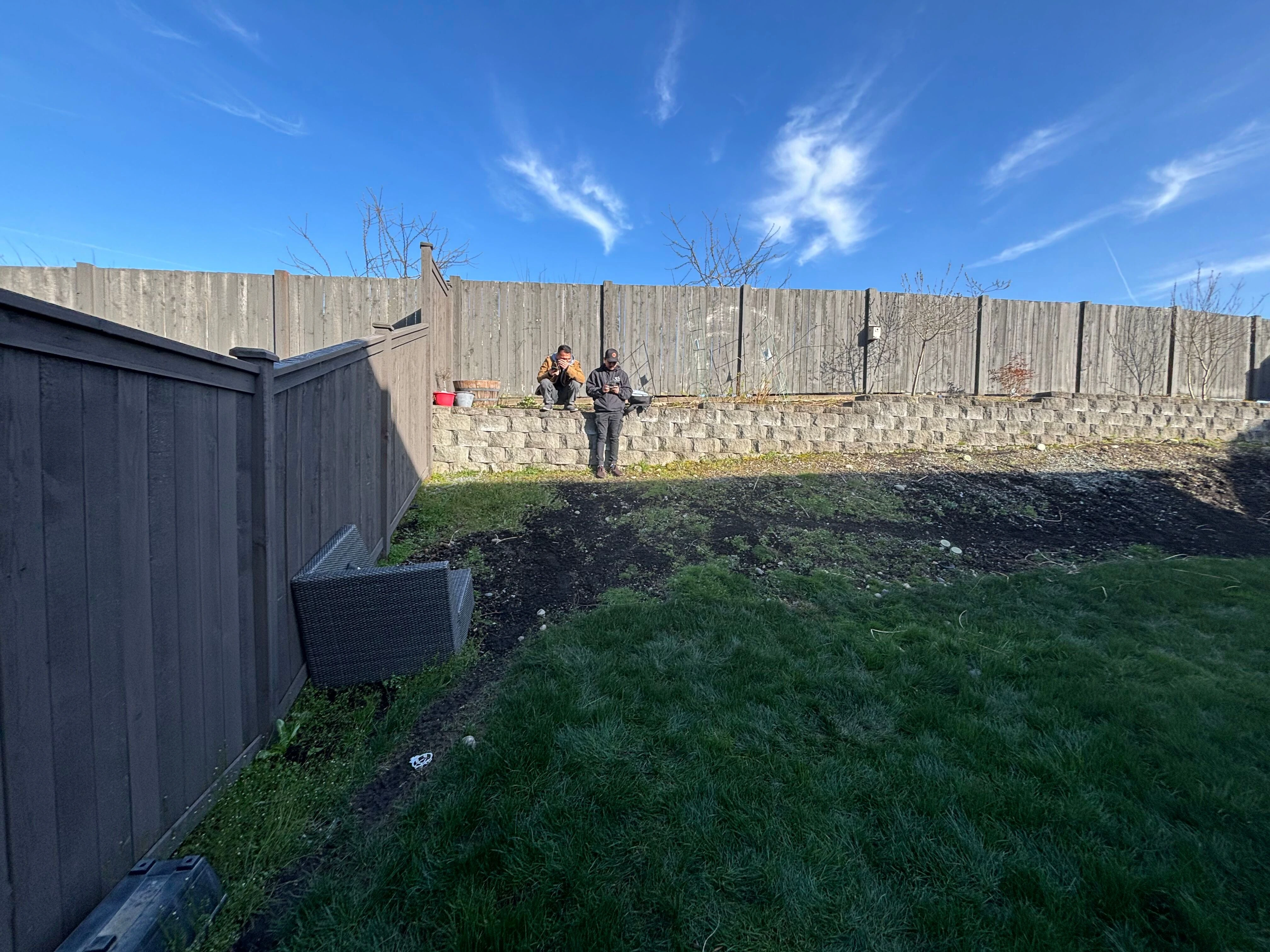 Before Sammamish yard prior to hardscaping and landscaping redesign project