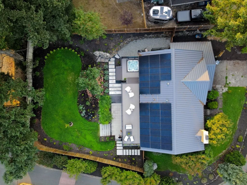 After multi-level deck and paver patio transformation completed in Redmond WA