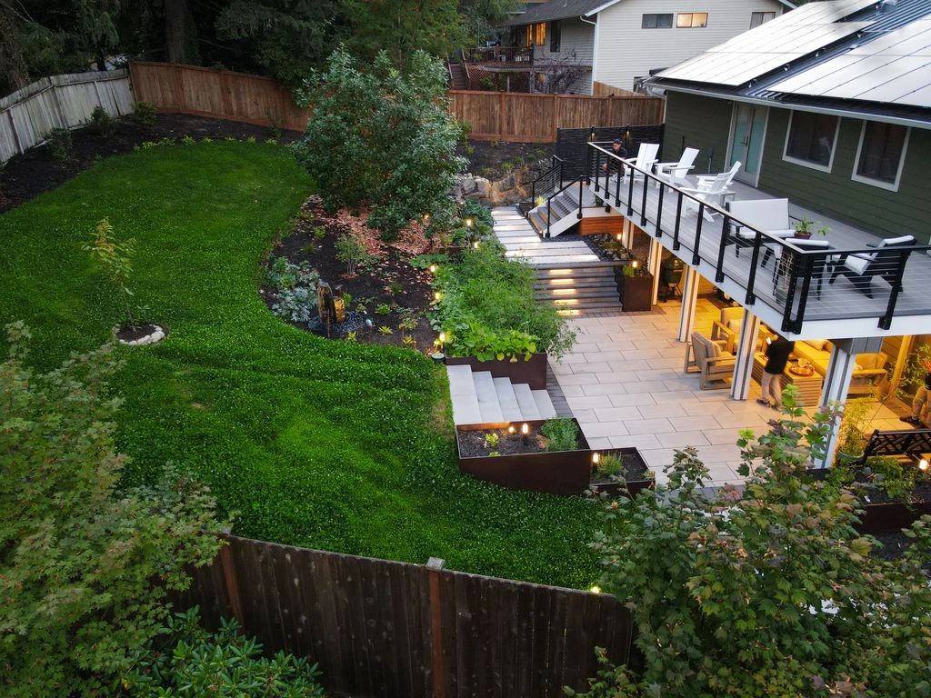 After stunning outdoor living space Redmond WA completed by Angkorscape team