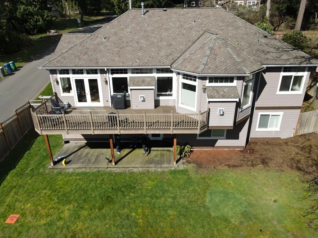 Neglected yard space before landscape transformation