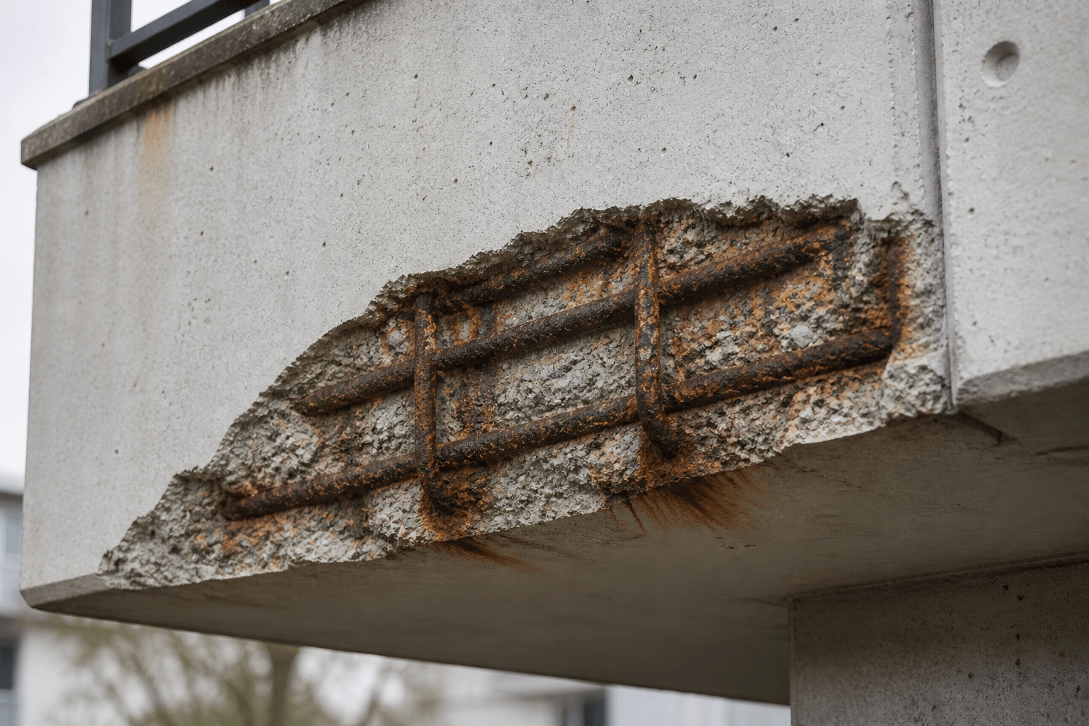 Mauer mit weißen Salzablagerungen, die sich durch Feuchtigkeit und Ausblühungen gebildet haben.
