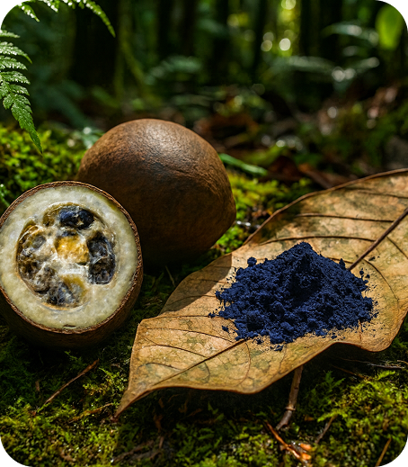 Genipa (huito) fruit in its natural environment