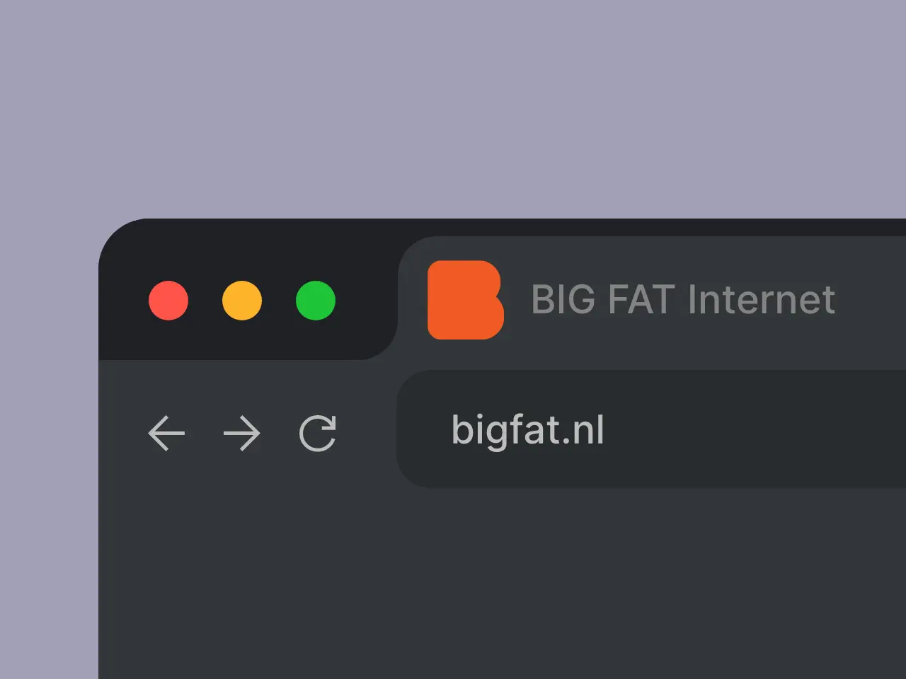 favicon bij website van BIG FAT Internet door Coolbrand