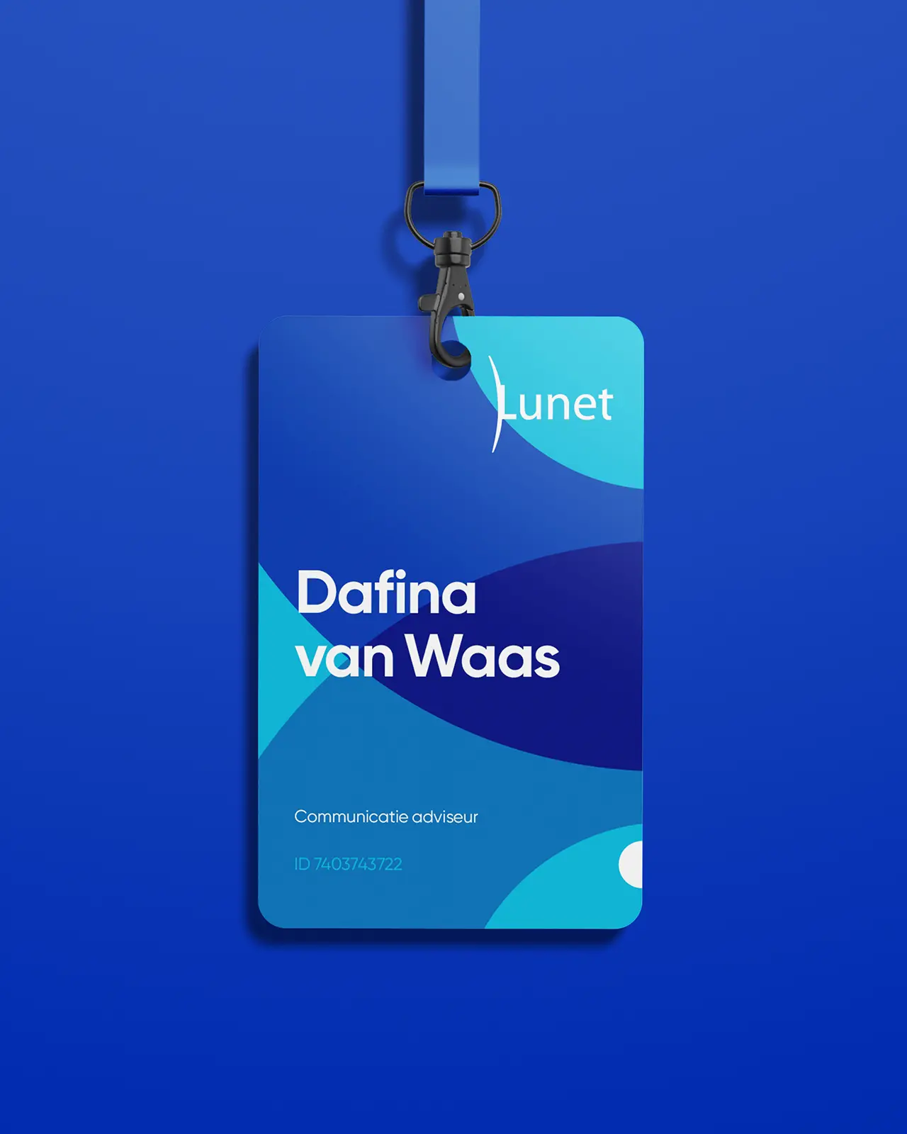 ID badge in huisstijl van Lunet door Coolbrand